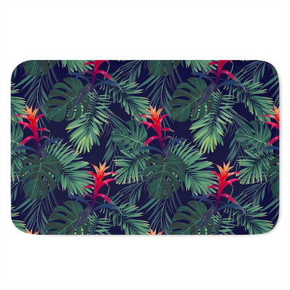 Hawaiian Palm Leaves Pattern Print Indoor Door Mat