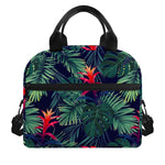 Hawaiian Palm Leaves Pattern Print Insulated Lunch Bag