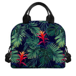 Hawaiian Palm Leaves Pattern Print Insulated Lunch Bag