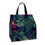 Hawaiian Palm Leaves Pattern Print Insulated Lunch Tote