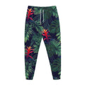 Hawaiian Palm Leaves Pattern Print Jogger Pants