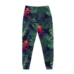 Hawaiian Palm Leaves Pattern Print Jogger Pants