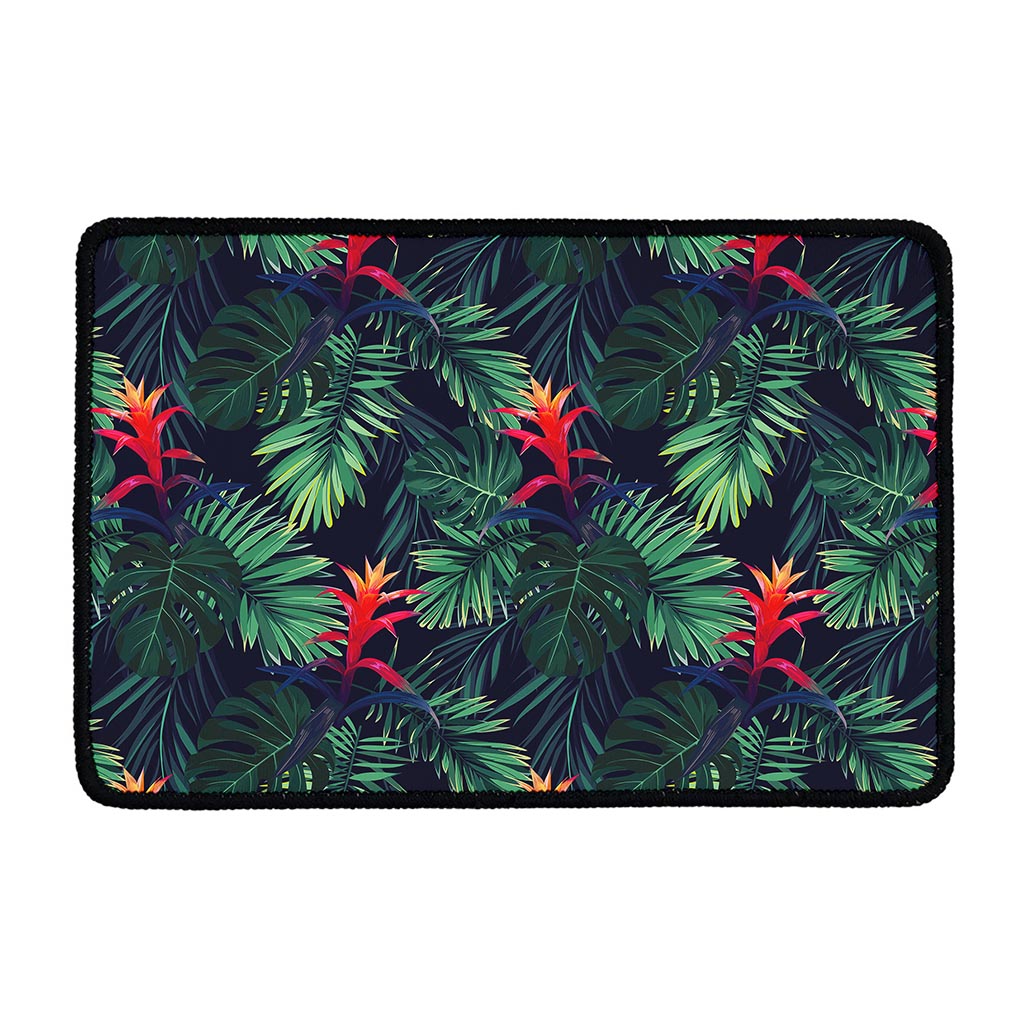 Hawaiian Palm Leaves Pattern Print Kitchen Mat