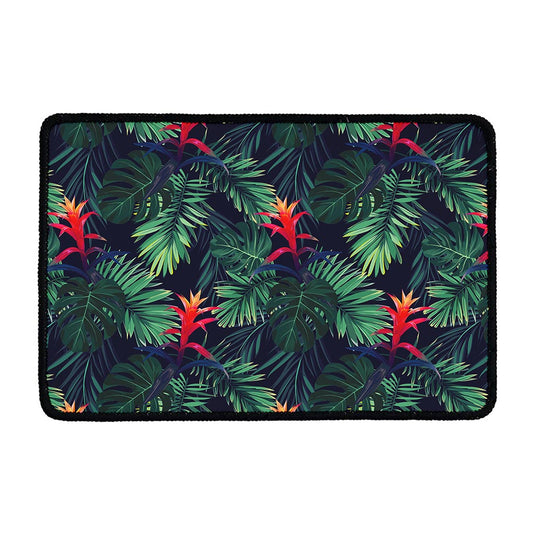 Hawaiian Palm Leaves Pattern Print Kitchen Mat