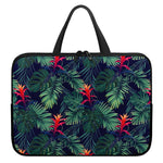 Hawaiian Palm Leaves Pattern Print Laptop Sleeve With Handle