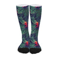 Hawaiian Palm Leaves Pattern Print Long Socks