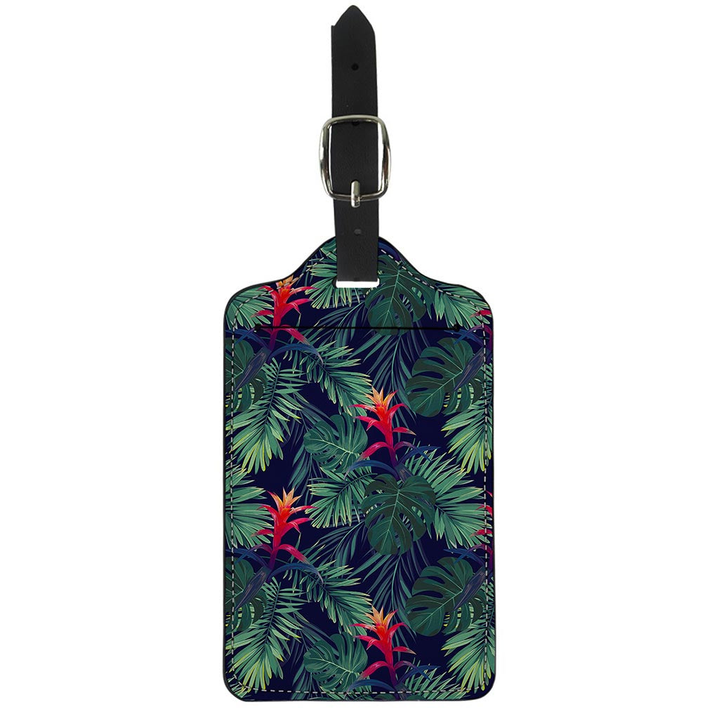 Hawaiian Palm Leaves Pattern Print Luggage Tag