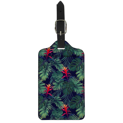 Hawaiian Palm Leaves Pattern Print Luggage Tag