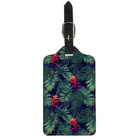 Hawaiian Palm Leaves Pattern Print Luggage Tag