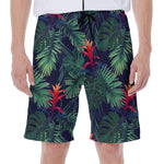 Hawaiian Palm Leaves Pattern Print Men's Beach Shorts