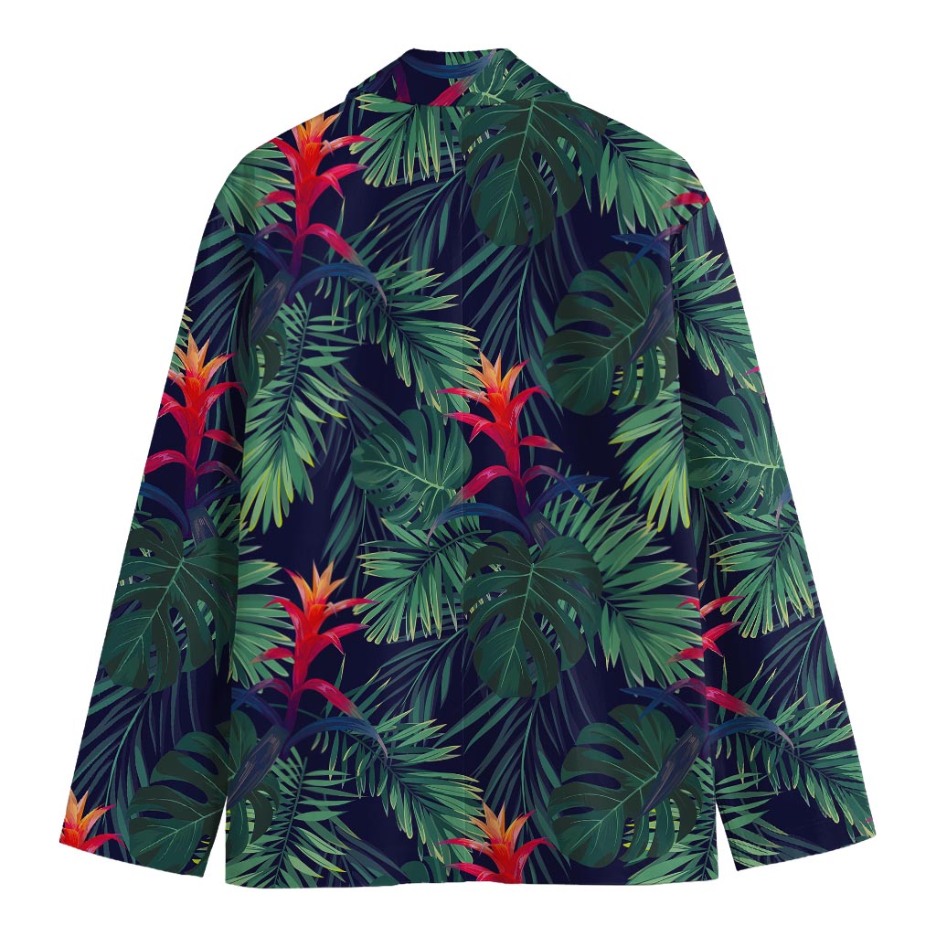 Hawaiian Palm Leaves Pattern Print Men's Blazer