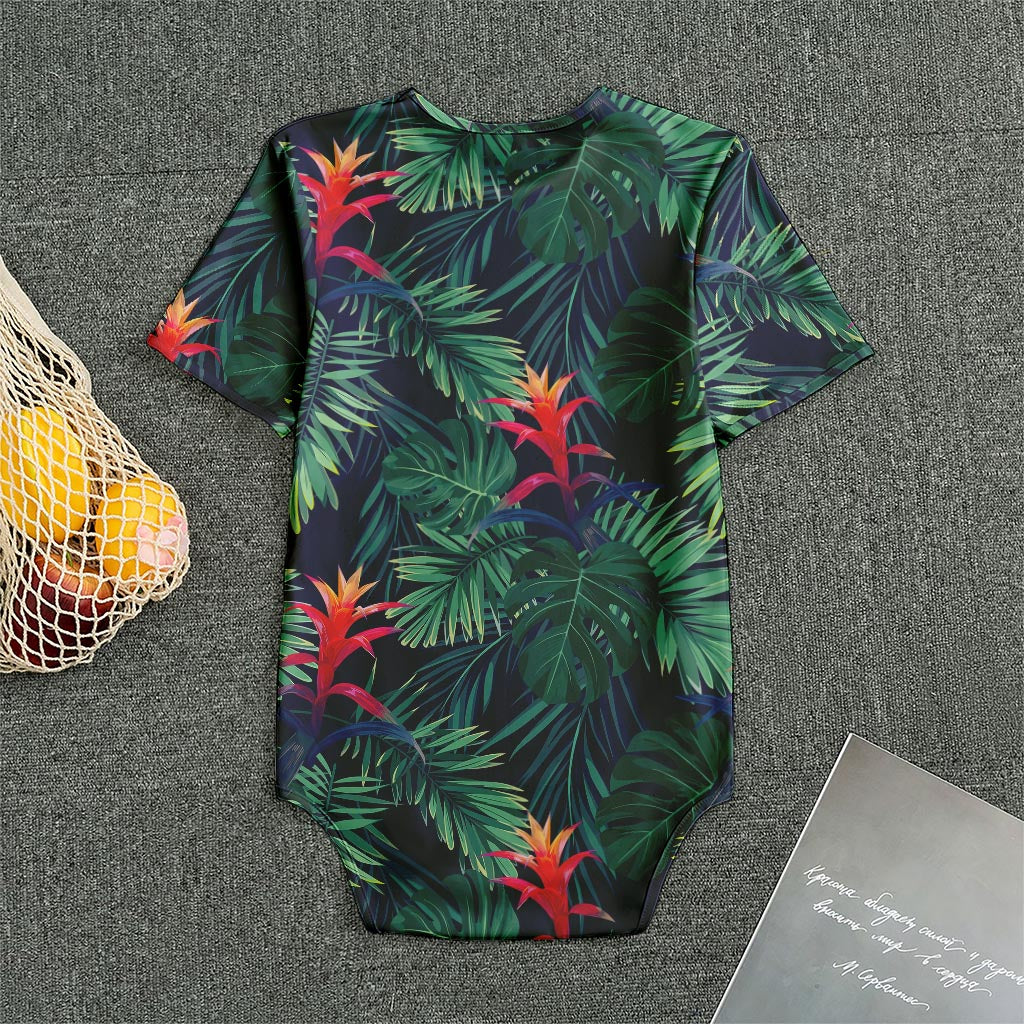 Hawaiian Palm Leaves Pattern Print Men's Bodysuit