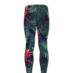 Hawaiian Palm Leaves Pattern Print Men's leggings