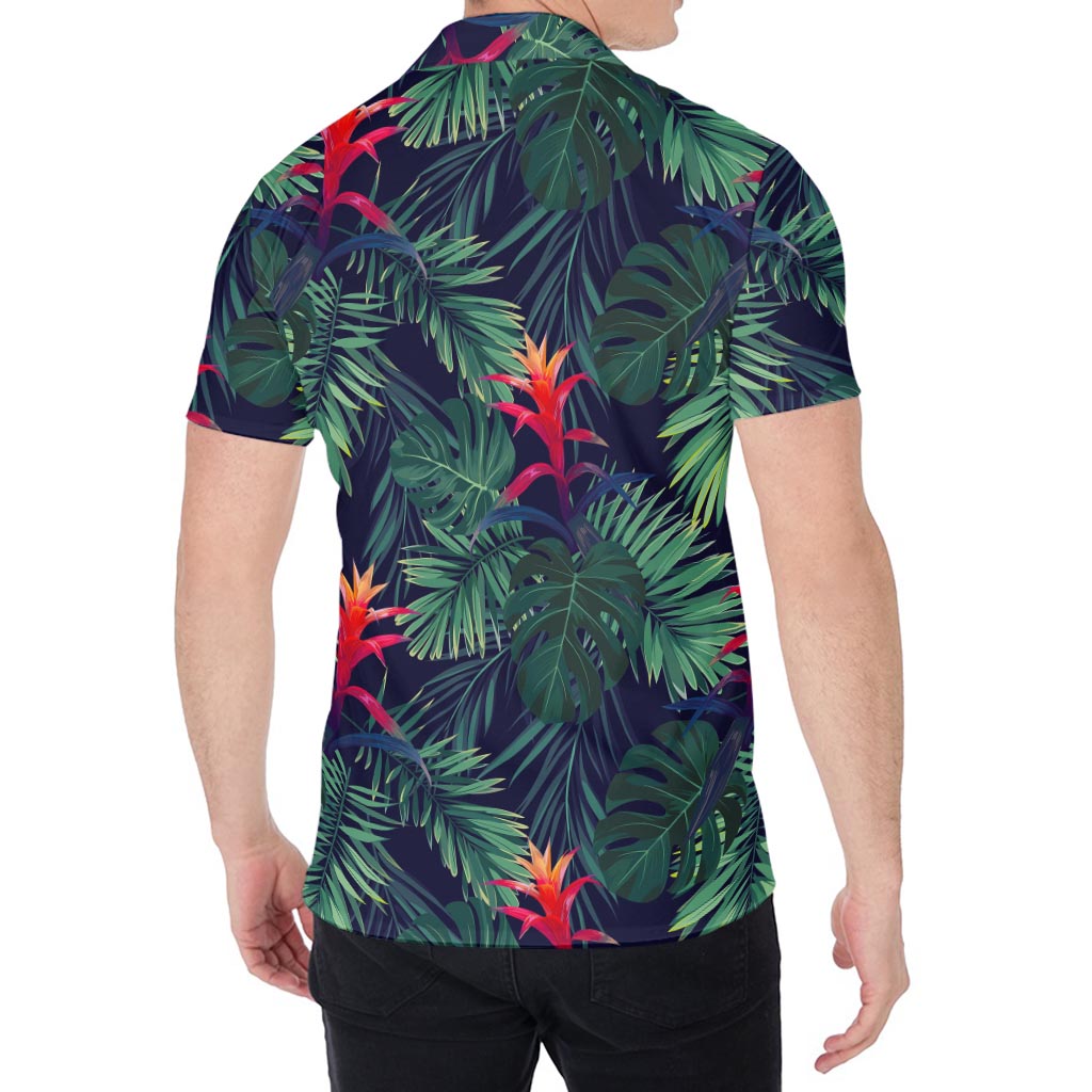 Hawaiian Palm Leaves Pattern Print Men's Shirt