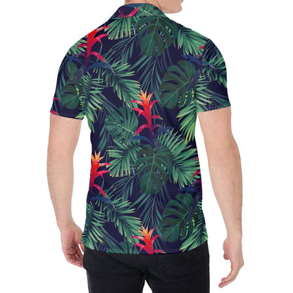 Hawaiian Palm Leaves Pattern Print Men's Shirt