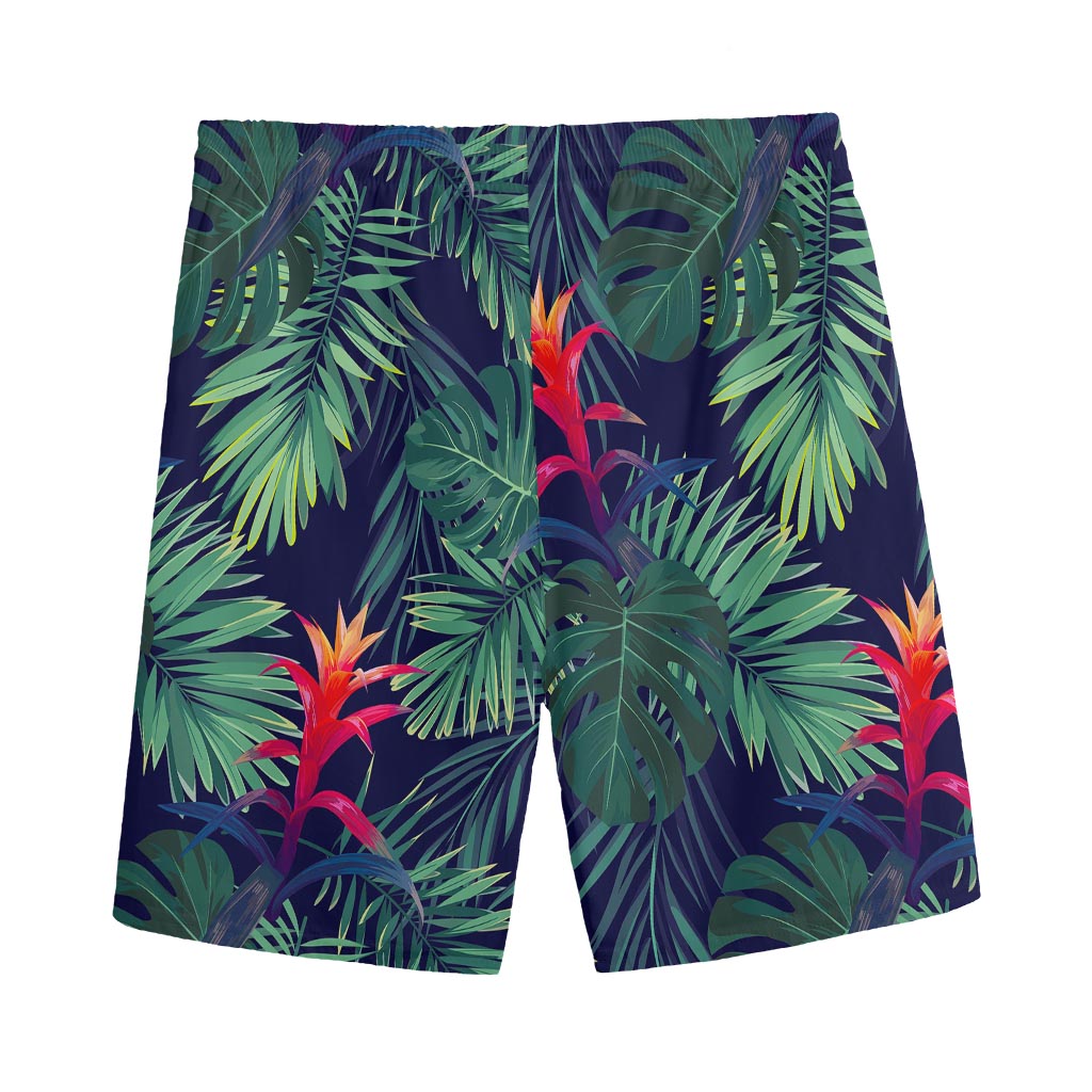 Hawaiian Palm Leaves Pattern Print Men's Sports Shorts