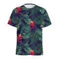 Hawaiian Palm Leaves Pattern Print Men's Athletic T-Shirt