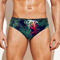 Hawaiian Palm Leaves Pattern Print Men's Swim Briefs