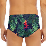 Hawaiian Palm Leaves Pattern Print Men's Triangle Swim Briefs