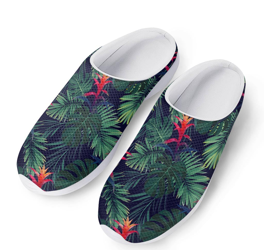 Hawaiian Palm Leaves Pattern Print Mesh Casual Shoes