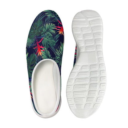 Hawaiian Palm Leaves Pattern Print Mesh Casual Shoes
