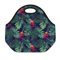 Hawaiian Palm Leaves Pattern Print Neoprene Lunch Bag