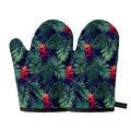 Hawaiian Palm Leaves Pattern Print Oven Mitts