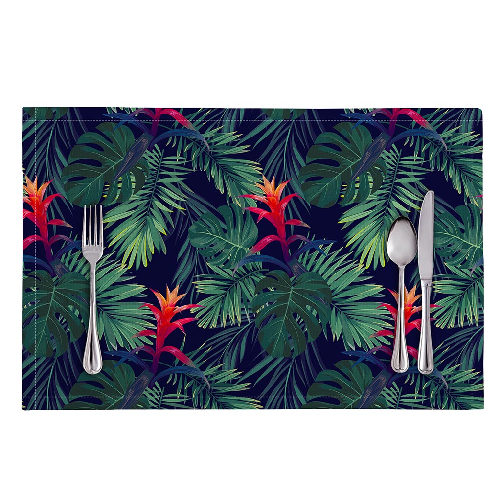 Hawaiian Palm Leaves Pattern Print Placemat
