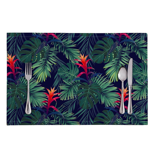 Hawaiian Palm Leaves Pattern Print Placemat