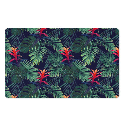 Hawaiian Palm Leaves Pattern Print Polyester Doormat