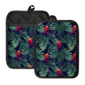 Hawaiian Palm Leaves Pattern Print Pot Holders With Pocket