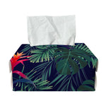 Hawaiian Palm Leaves Pattern Print Rectangle Tissue Box Cover
