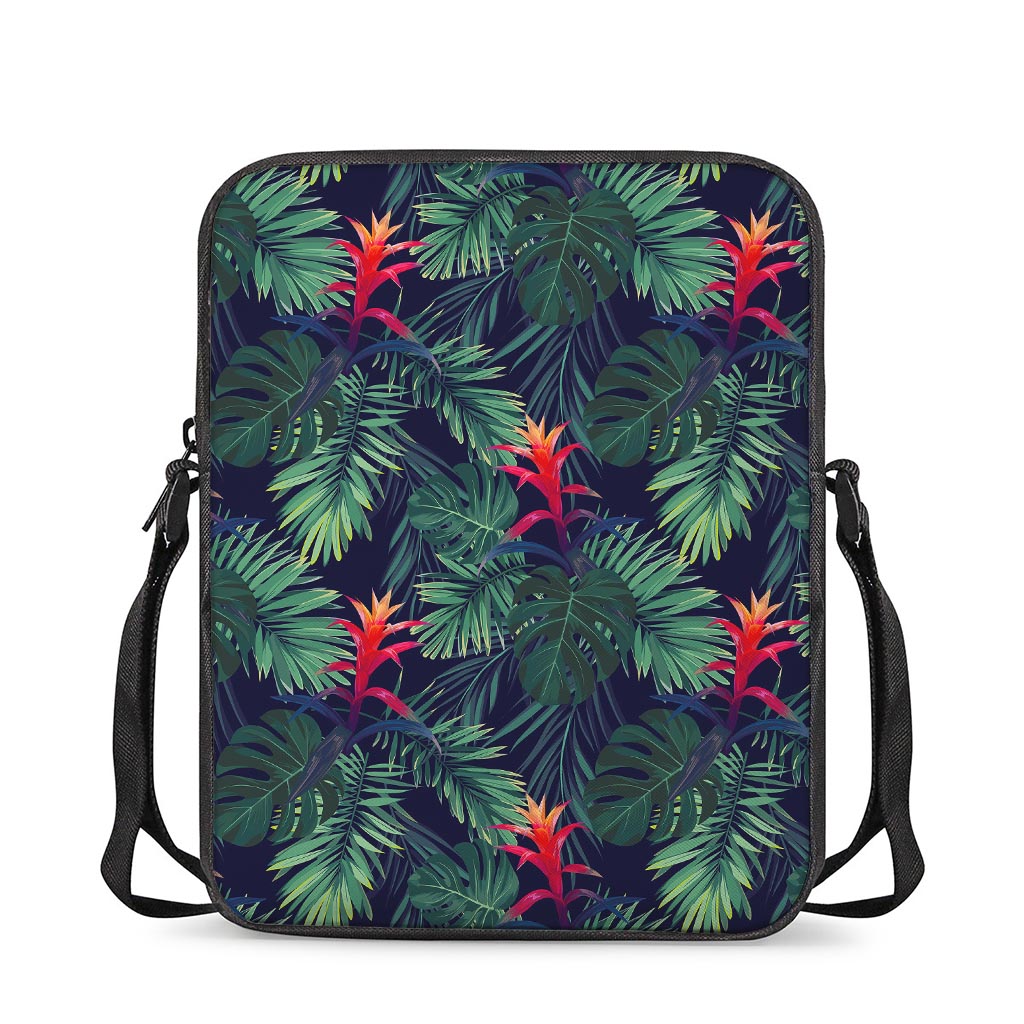 Hawaiian Palm Leaves Pattern Print Rectangular Crossbody Bag