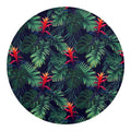 Hawaiian Palm Leaves Pattern Print Round Blanket