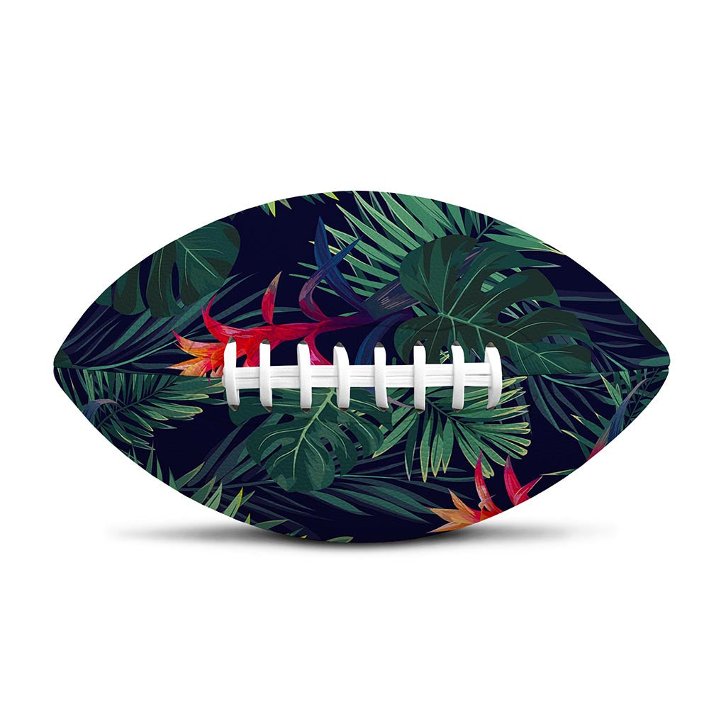 Hawaiian Palm Leaves Pattern Print Rugby Ball