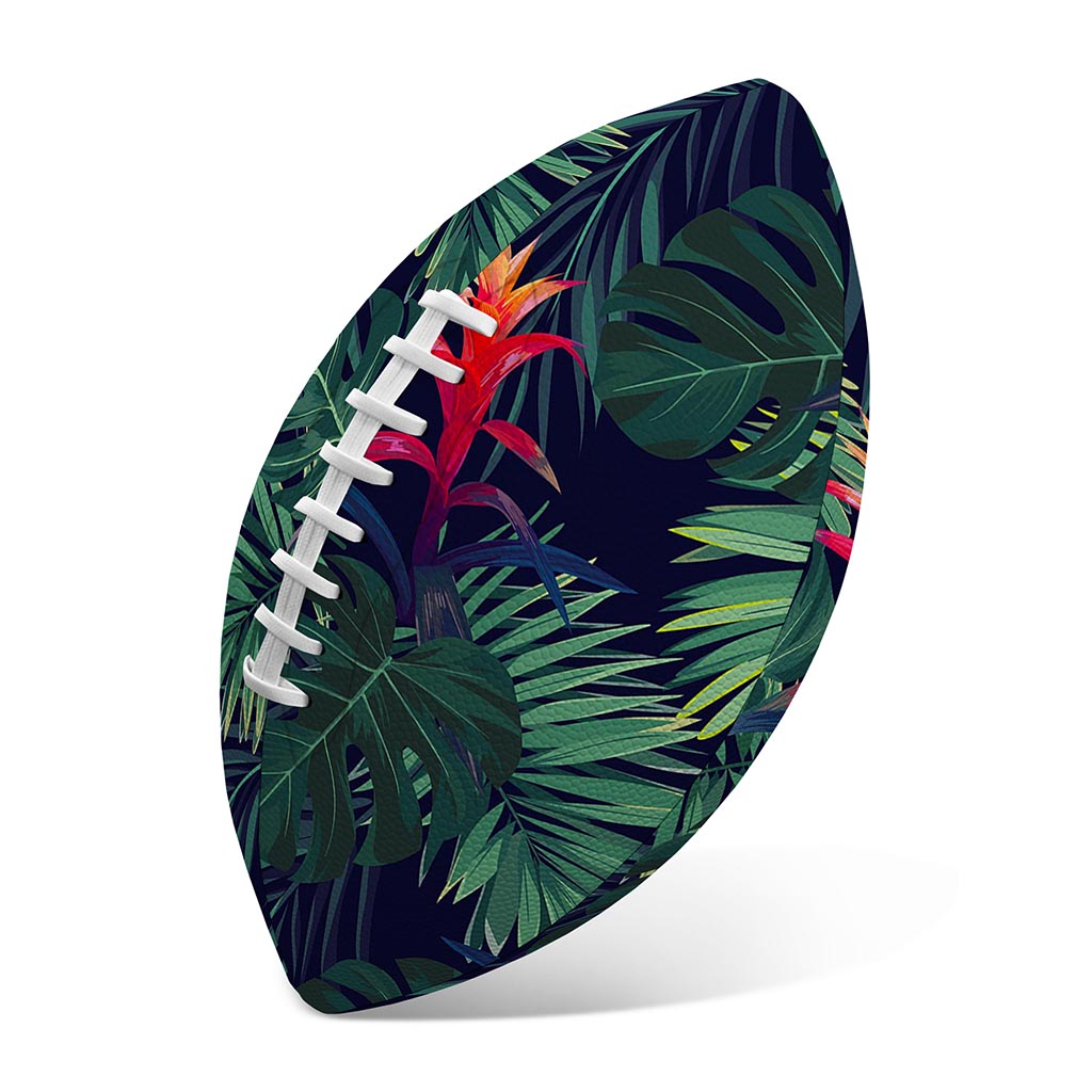 Hawaiian Palm Leaves Pattern Print Rugby Ball