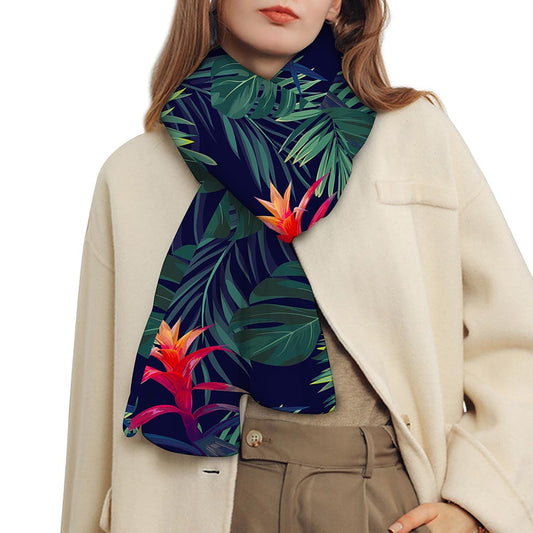 Hawaiian Palm Leaves Pattern Print Scarf