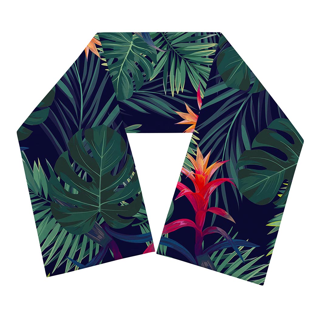 Hawaiian Palm Leaves Pattern Print Scarf