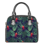 Hawaiian Palm Leaves Pattern Print Shoulder Handbag