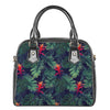 Hawaiian Palm Leaves Pattern Print Shoulder Handbag