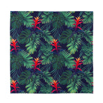 Hawaiian Palm Leaves Pattern Print Silk Bandana