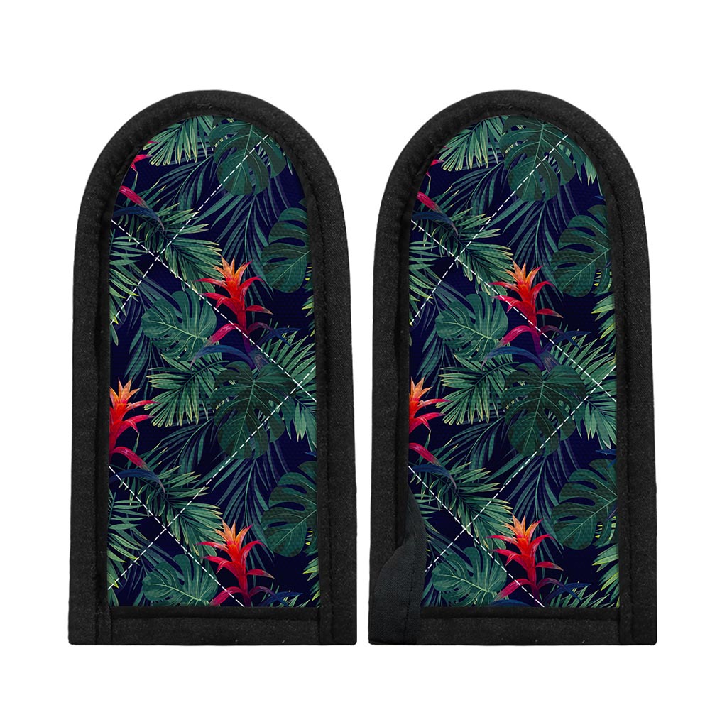 Hawaiian Palm Leaves Pattern Print Skillet Handle Cover