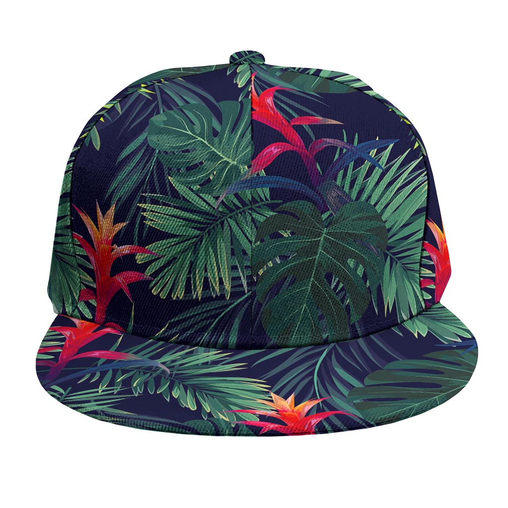 Hawaiian Palm Leaves Pattern Print Snapback Cap