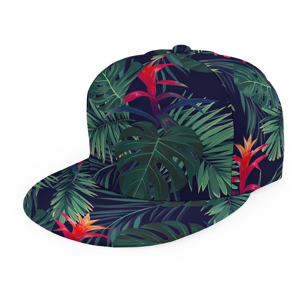 Hawaiian Palm Leaves Pattern Print Snapback Cap