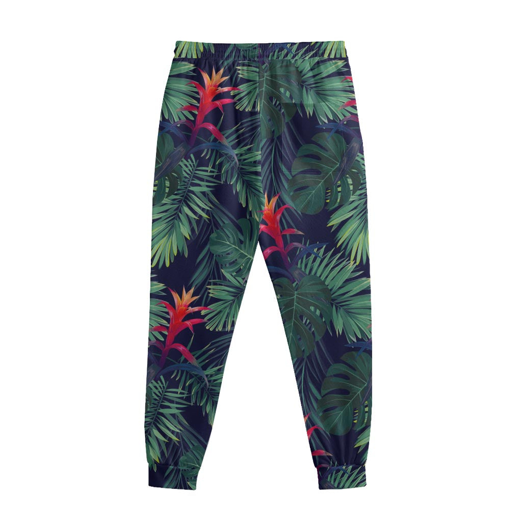 Hawaiian Palm Leaves Pattern Print Sweatpants