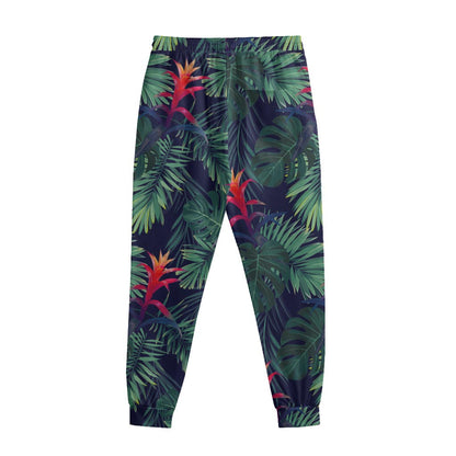 Hawaiian Palm Leaves Pattern Print Sweatpants