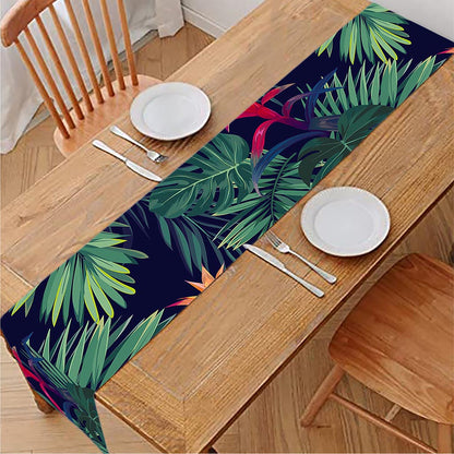 Hawaiian Palm Leaves Pattern Print Table Runner