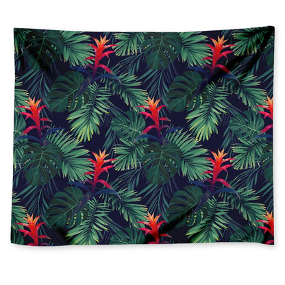 Hawaiian Palm Leaves Pattern Print Tapestry