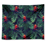 Hawaiian Palm Leaves Pattern Print Tapestry