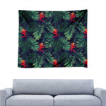 Hawaiian Palm Leaves Pattern Print Tapestry